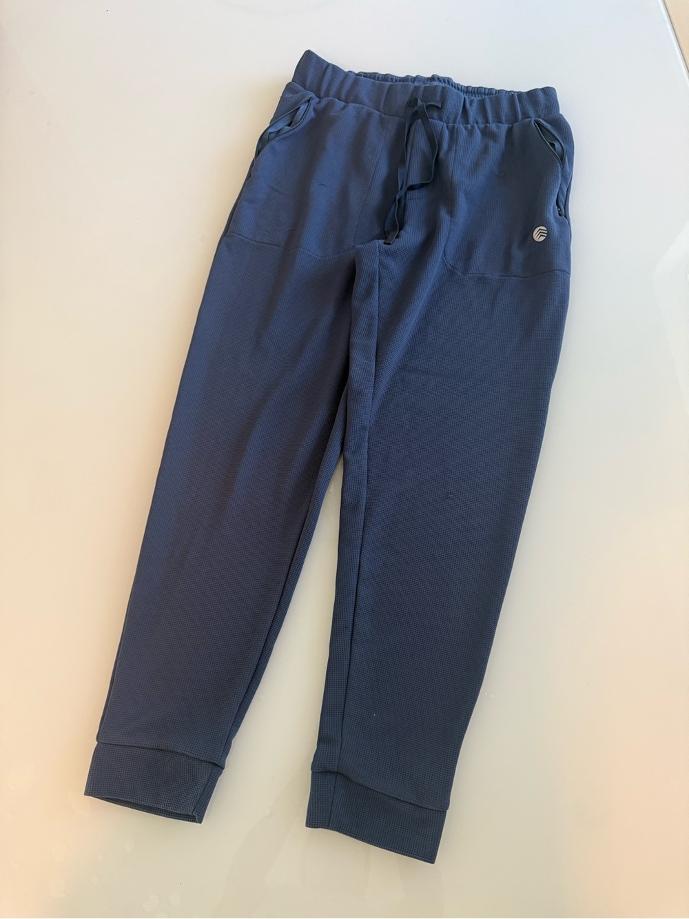 Kids Navy Jogger Sweatpants with Drawstring Waist#B3
